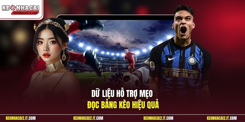 Dữ liệu hỗ trợ mẹo đọc bảng kèo hiệu quả