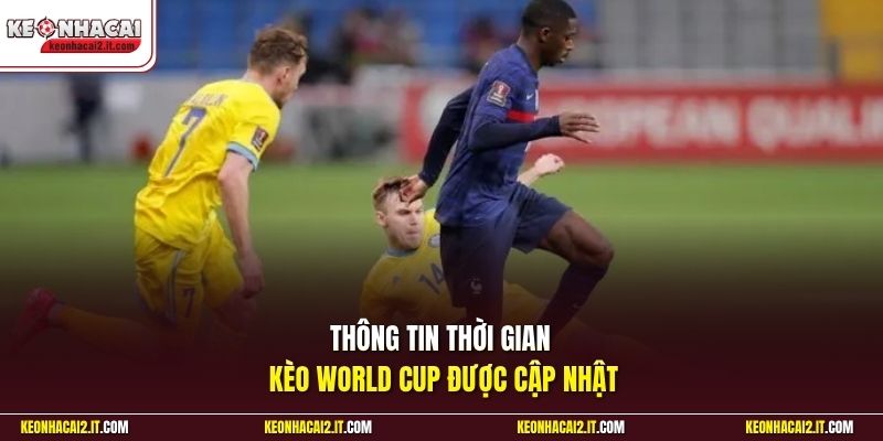 Thông tin thời gian kèo World Cup được cập nhật
